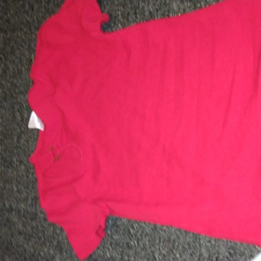 Red Shirt Cut out Shoulder